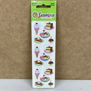 SandyLion Prismatic Sticker Dessert Theme Cakes Ice Cream Pies Crafts Kids